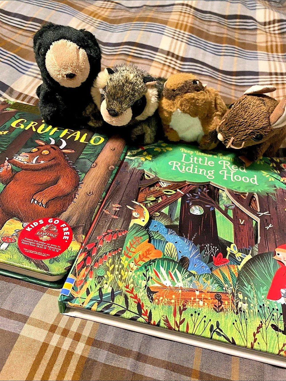 Toddler books and finger puppets